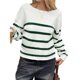 thumbnail image 1 of Suéter Corto de Cuello Redondo para Mujer, Larga, Tejido Grueso, Estilo Jersey, Ideal para Otoño Verde y M, 1 of 7