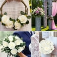 thumbnail image 3 of Artificial Flower Roses, 25PCS Real Touch Fake Flowers with Stems, PE Roses for DIY Wedding Bouquet Floral Arrangements Party Home Decorations  white, 3 of 9