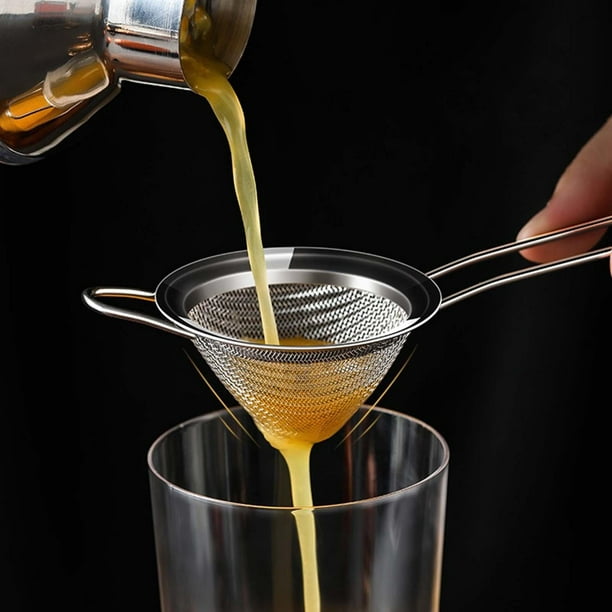 Colador De Malla Fina De Acero Inoxidable - Gran Capacidad Para Lavar Arroz, Frutas Y Verduras