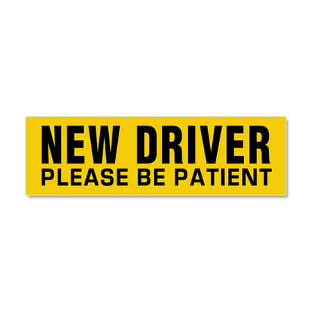 CafePress - New Driver - Be Patient - Car Magnet 10 x 3