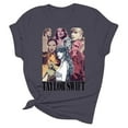 thumbnail image 4 of TayIor Sw1ft Chemises, Tyler Sw1ft Merch, Tyler Sw1ft, Mode Décontractée Imprimée Col Rond Manches Courtes Chemises Blouse Femme Graphique Amateur de Musique TKFASHION Or Rose P, 4 of 5