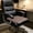 Black/Coffee, variant on Office Seat Cushion, Faux Leather Chair Pad for Office, Barber and Computer Chairs, Waterproof Quilted Design, Thick Support for All-Day Comfort