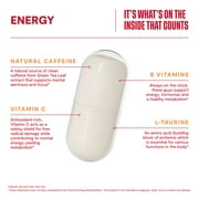 HABIT Energy Supplement, Supports Mental Alertness & Focus, Green Tea Extract, Vitamins B & C, 60 Capsules