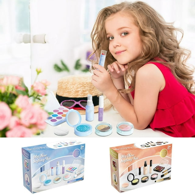Viflosae Pretend Play for Boyss 3-5 Children's Household Simulation Lipstick Eye Shadow Makeup Girl's Dressing Household Color Makeup Set Cannot Be Applied The Appearance Simulation