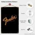 thumbnail image 3 of Vintage Metal Sign Fender Music Instruments Poster Retro Tin Signs Funny Aluminum Sign For Man Cave, Garage, Living Roome, Cafe And Pub Decoration 8 X 12 Inch, 3 of 7