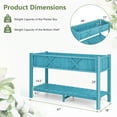 thumbnail image 3 of Costway HIPS Raised Garden Bed Poly Wood Elevated Planter Box with Legs, Storage Shelf Blue, 3 of 10
