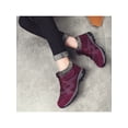 thumbnail image 4 of Avamo Bottines pour Femmes Lacées Bottes de Neige Doublure en Peluche Chaussures de Randonnée Confort Extérieur Randonnée Jujube 8, 4 of 8