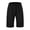 Black, variant on Sngxgn Men's Shorts Casual Elastic Waist Drawstring Casual Summer Beach Stretch Shorts(Black,XXXL)