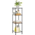 thumbnail image 1 of Bathroom Shelf Storage Rack for Small Space with PP Shelf Liners Removable Hook Extendable Design Silver and Translucent ULGRS, 1 of 7