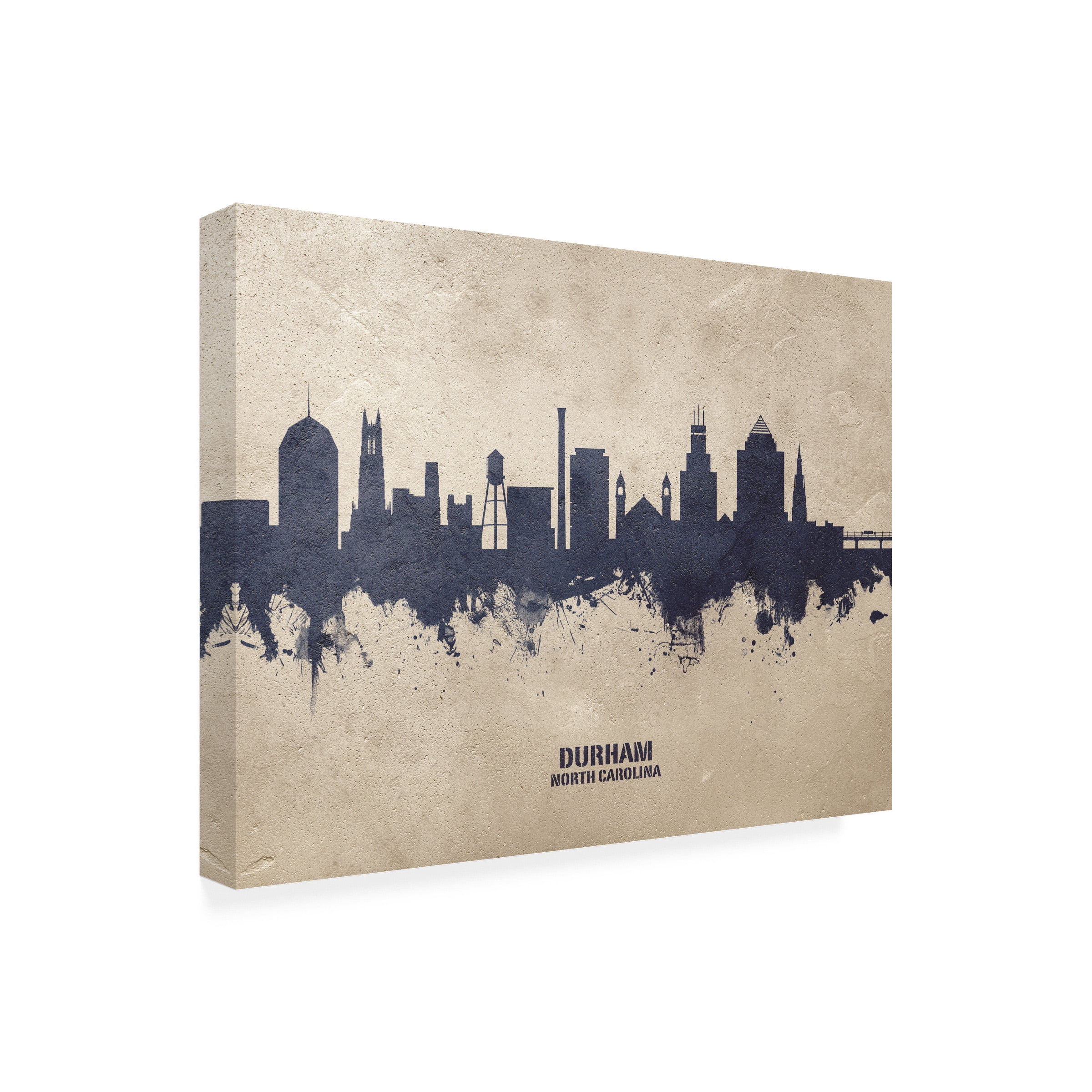 Michael Tompsett 'Durham North Carolina Skyline Concrete' Canvas Art