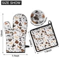 thumbnail image 6 of Dachshund Dog Boston Terrier Dog Kitchen Oven Mitt and Pot Holder Sets 2 Pcs for Baking, Cooking and Grilling, Heat Resistant Up To 392 °F, 6 of 7