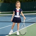 thumbnail image 6 of Gyexs Size 10-12 Girls Back to School Outfits School Uniform Short Sleeve Summer Outfit Casual 2 Piece Crop Top & Skirt Set #01 Navy 10-11 Years, 6 of 8