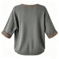 thumbnail image 3 of Sweatshirt for Women Oversized Crew Neck Vintage Broom Witch Moon Graphic 3/4 Sleeve Pullover Casual Fall Halloween Party Top Gray XXL, 3 of 3