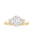 thumbnail image 4 of Lab Grown Diamond Oval Engagement Ring, EF-VS Quality Certified, 1 Carat, 14K Yellow Gold, US 9.50, 4 of 8