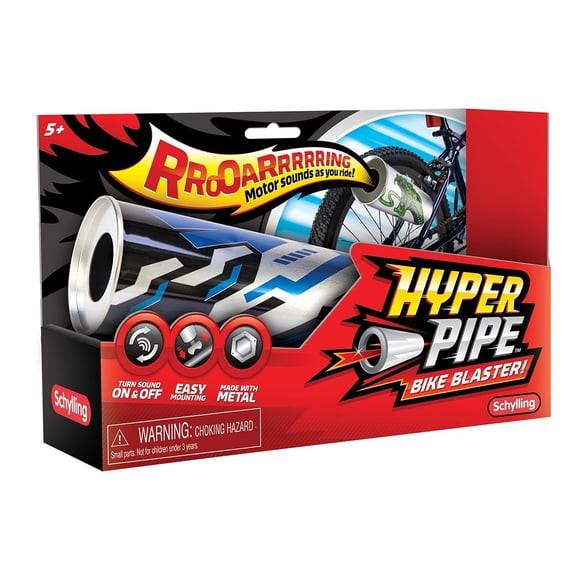Bike Blaster Schylling Hyper Pipe de metal con sonido, 23 cm