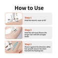 thumbnail image 4 of OCTMOM Cordless Electric Shaver Kit for Women, Bikini Legs Arm Forearms Underarm, White, 4 of 10