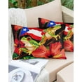 thumbnail image 6 of Puerto Rico Flag Throw Pillow Cover 24 x 36 Inch Decorative Pillow Cover Frog Red Flower Summer Leaf Lumbar Pillowcase Seasonal Rectangle Cushion Case for Couch Sofa Bed Living Room, 6 of 7