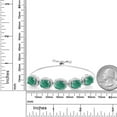 thumbnail image 2 of Gem Stone King 925 Sterling Silver Green Malachite Tennis Bracelet for Women (13.55 Cttw, Oval 9X7MM, Gemstone Birthstone, Fully Adjustable up to 9 inch), 2 of 3