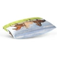 thumbnail image 5 of Horses Running On The Grass Velvet Oblong Lumbar Plush Throw Pillow Cover/Shams Cushion Case - 20x36in - Decorative Invisible Zipper Design for Couch Sofa Pillowcase Only, 5 of 7