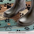 thumbnail image 4 of Black Dog Claws Door Mat&nbsp;Indoor Outdoor Entrance,Non Slip Small Rug for Kitchen Bathroom Entryway Rug,Cat Pets Printed Teal Brown Wood Grain Washable Doormat Floor Mat for Office Home 16x24 Inch, 4 of 8
