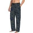 thumbnail image 2 of Fotbe Golden Peonies Men's Pajama Pants,Sleepwear Pants,Pj Bottoms Drawstring And Pockets-Small, 2 of 9
