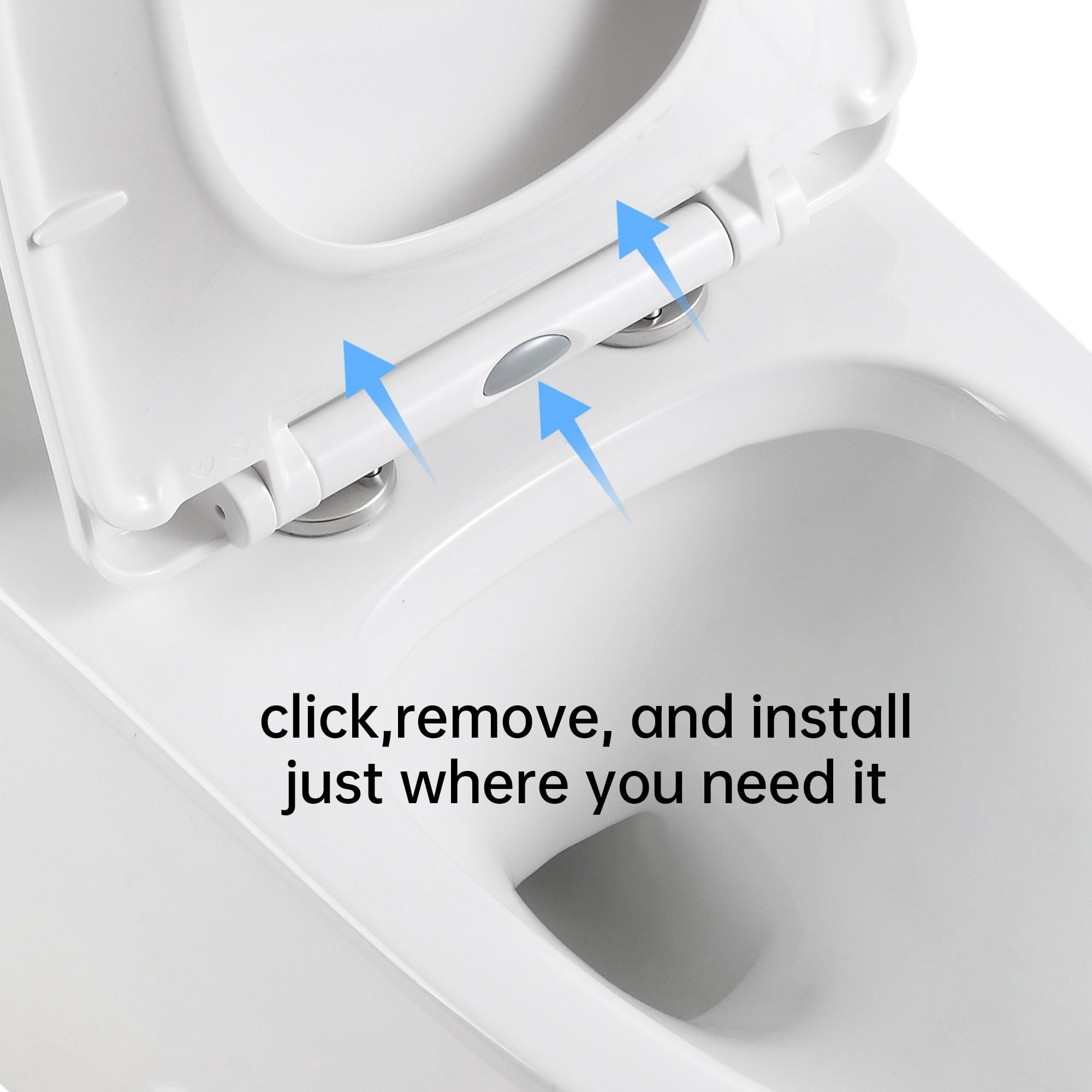 Alvantor One-Piece Toilet 15.5"Height Ceramic Elongated Floor Mounted 1.1/1.6 GPF Toilet White