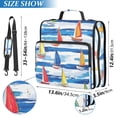 thumbnail image 2 of FORMRS Zipper Binder with Shoulder Strap 2-inch Ring 500 Sheet Capacity File Bag, Orange Sailboats, 2 of 5