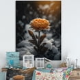 thumbnail image 2 of Designart A Blooming Orange Marigold Flower In Winter III Canvas Wall Art, 2 of 5