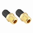 thumbnail image 2 of Lot de 2 vannes de remplissage de réservoir de compresseur d\'air en laiton 1/8" NPT MPT, 2 of 4