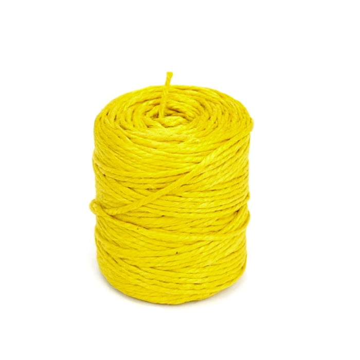 Burlap Jute Twine Rope, 3Ply, 3mm, 75 Yards, Yellow