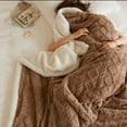 thumbnail image 4 of Thick Blanket Lamb Wool Warm Sleeping Double Side Microfiber Flannel Fleece Blankets for Bed Cozy Comfortable Super Soft Quilt, 4 of 6