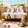 thumbnail image 5 of Eespoir Easter Holiday Throw Blanket, Bunny Easter Eggs Design Blanket, Decorative Soft Blanket For Sofa, Bedroom, Spring Celebration, Gift Idea, Comfortable(D), 5 of 6
