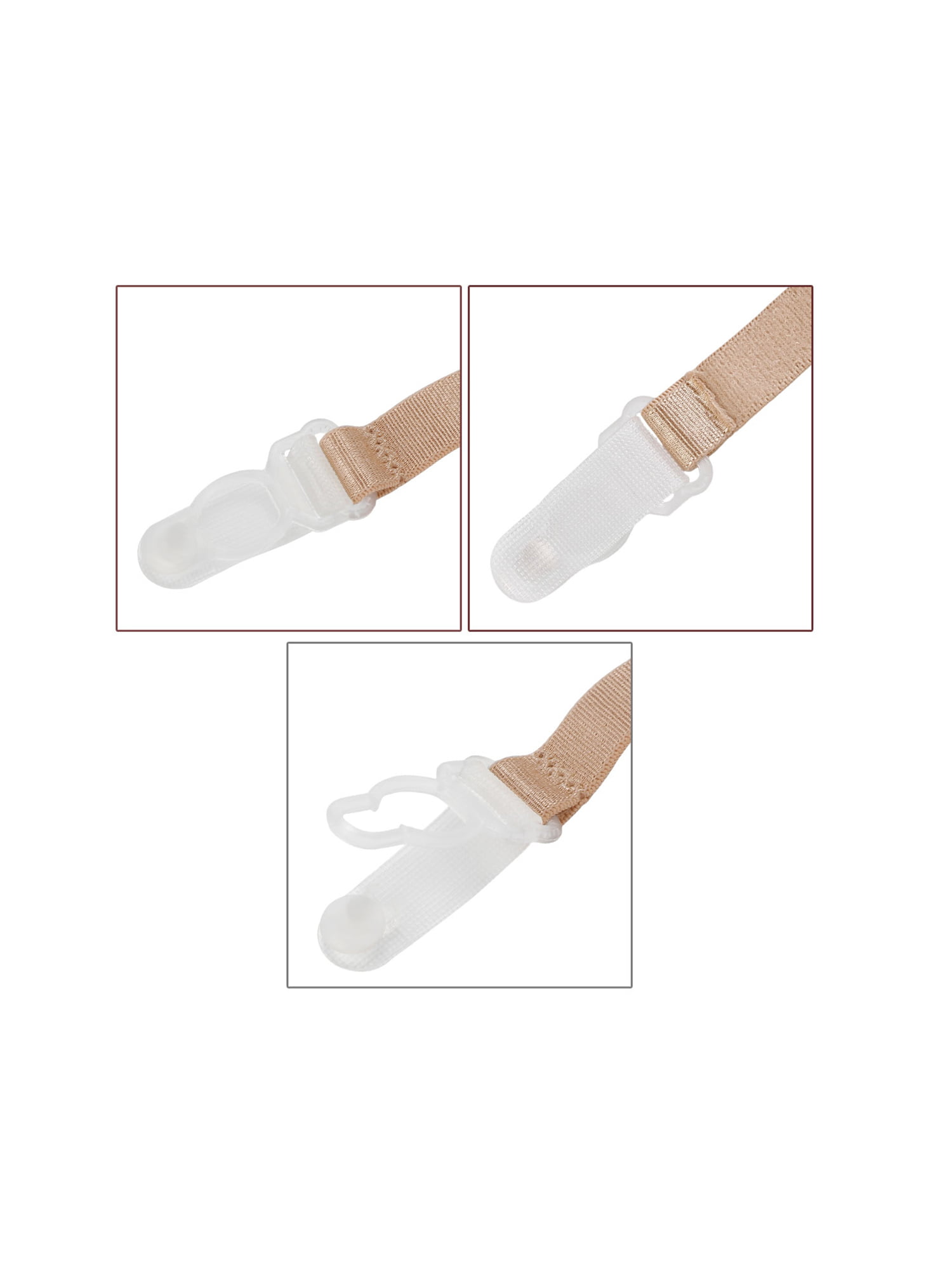 LUCSIS Bra strap holders non slip elastic banding, bra strap clips for the  back, cross back convertors (11A (White, Clear, Beige, Black)) at   Women's Clothing store