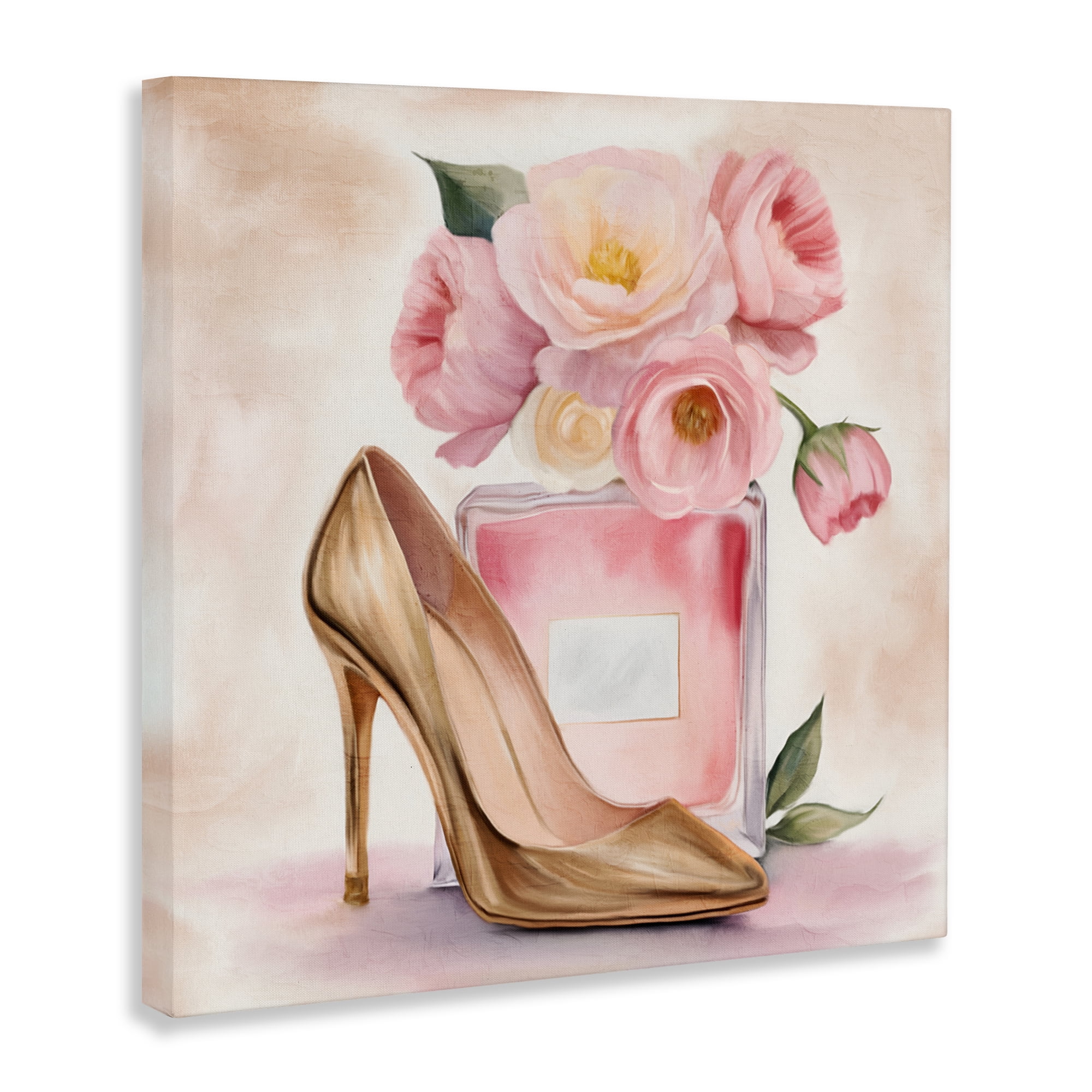 Stupell Industries Pink Beauty Heel & Flowers Canvas Wall Art, design by Kim Allen