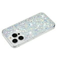 thumbnail image 3 of Mobile Phone Case Compatible with iPhone 16, Glitter Sparkle Bling Protective Case for Girls and Women, Ultra Slim Shockproof and Scratch-Resistant, Trendy Case for iPhone 16, White, 3 of 7