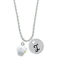 thumbnail image 1 of Delight Jewelry Silvertone 3-D White Cupcake with Sprinkles Silvertone Script Initial Disc - I - Charm Necklace, 20"+3", 1 of 4
