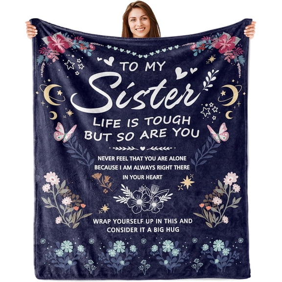 Sister Birthday Gifts, Sister Gifts, Birthday Gift for Sisters, Sisters Gift from Sis, Special Day for Her, Happy Birthday, Christmas, Valentines Day Blanket 60"X50"