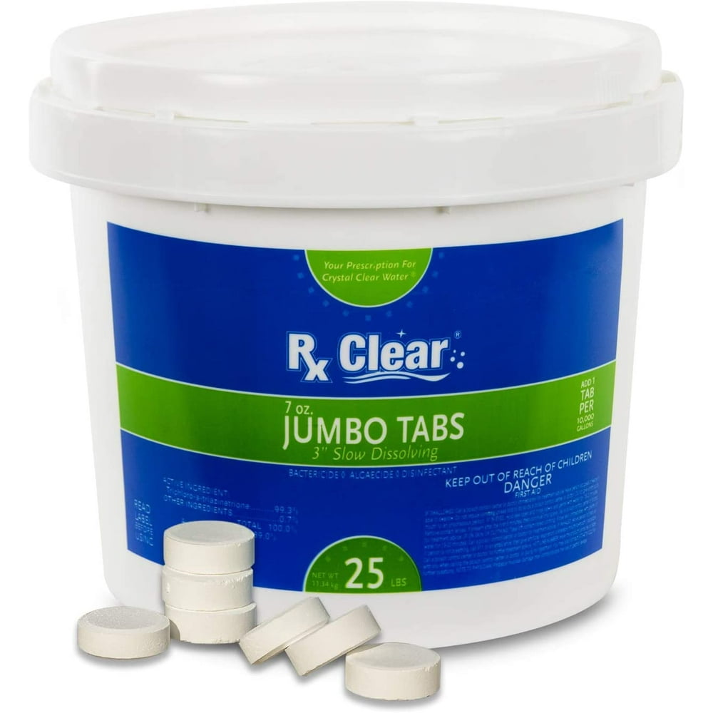 Rx Clear 3" Stabilized Chlorine Tablets 25 lb Bucket