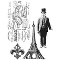 thumbnail image 2 of Tim Holtz Cling Rubber Stamp Set-Paris Memoir, 2 of 2
