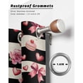 thumbnail image 6 of Pink Bow Cake Outdoor Curtains for Patio, Black Pink Striped Linen Love Vintage Privacy Drapes Grommet Waterproof Outside Curtains for Porch/Cabana/Balcony 54"x 84", 1 Panel, 6 of 9