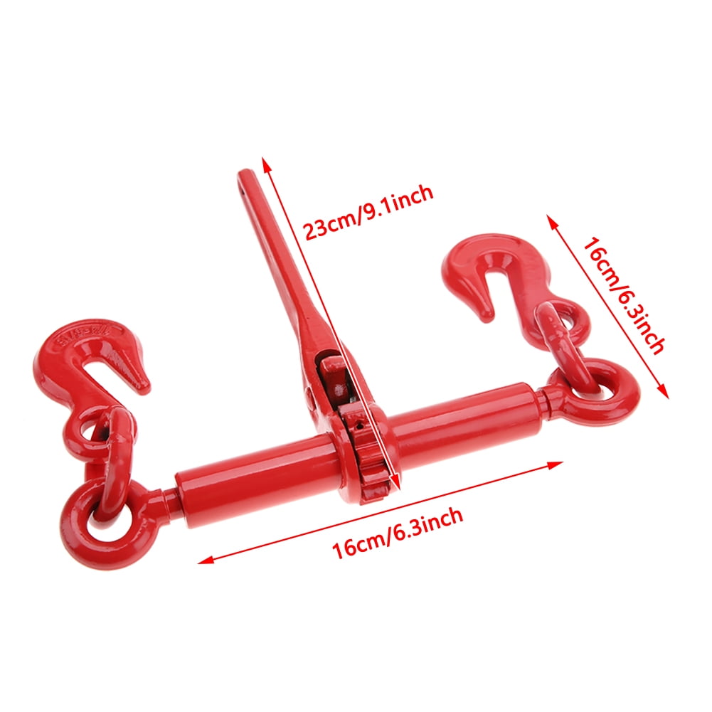 Details about   2x Load Binder Ratcheting Lever Chain Hook Tie Down Rigging Equipment 1/4-5/16" 