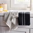 thumbnail image 2 of Better Homes & Gardens Rich Black Waffle Kitchen Towel Set, 2-Pack, 2 of 5