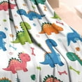 thumbnail image 3 of White Dinosaurs Bones Plants Pattern Blanket,Comfortable Soft Flannel Throw Blanket,All Season,Warm Lightweight Blankets for Sofa Bed Couch Living Room Chair,30"x40", 3 of 4