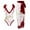 01 Wine, variant on Weiqiqre High Waisted Bikini Sets Women One Piece Bathing Suit Sarong Retro Floral Print Bikini Set
