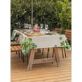 thumbnail image 2 of Outdoor Tablecloth with Umbrella Hole and Zipper, St. Patrick's Day Rectangle Table Cloth 54x80 Inch Waterproof Tablecloth, Green Gnomes Lucky Shamrocks Vintage Picnic Table Cover for Patio Camping, 2 of 7
