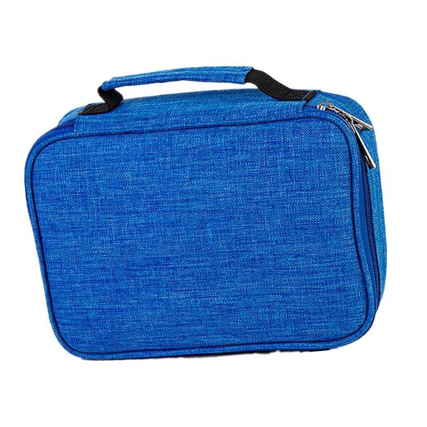 Sidaley Estuche para lápices de colores con 72 ranuras Estuche para lápices con cremallera de alta capacidad Negro pinturas Azul