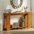 thumbnail image 5 of HOMCOM Farmhouse Console Table, 63" Narrow Entryway Table with Storage Shelf and Thickened Tabletop for Living Room, Hallway, Distressed Brown, 5 of 9