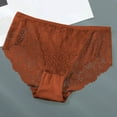thumbnail image 2 of PEASKJP Womens Thong Underwear Invisible Women Underwear Briefs Breathable Seamless Comfort Stretch Hipster Panty Brown 3X-L, 2 of 3