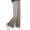 Khaki, variant on Womens Pants Fall Winter New Arrival High Waist Warm Knit Pants Solid Color Loose Fit Wide Leg Straight Leg Trousers