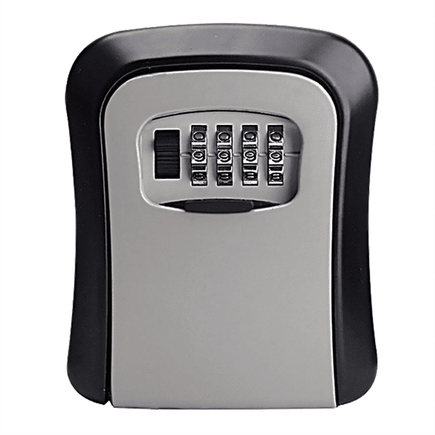 Caja de Seguridad con Llave para Pared, Cerradura con Contraseña Digital, Caja de Seguridad para Llaves de Oficina, Caja de Almacenamiento Secreta
